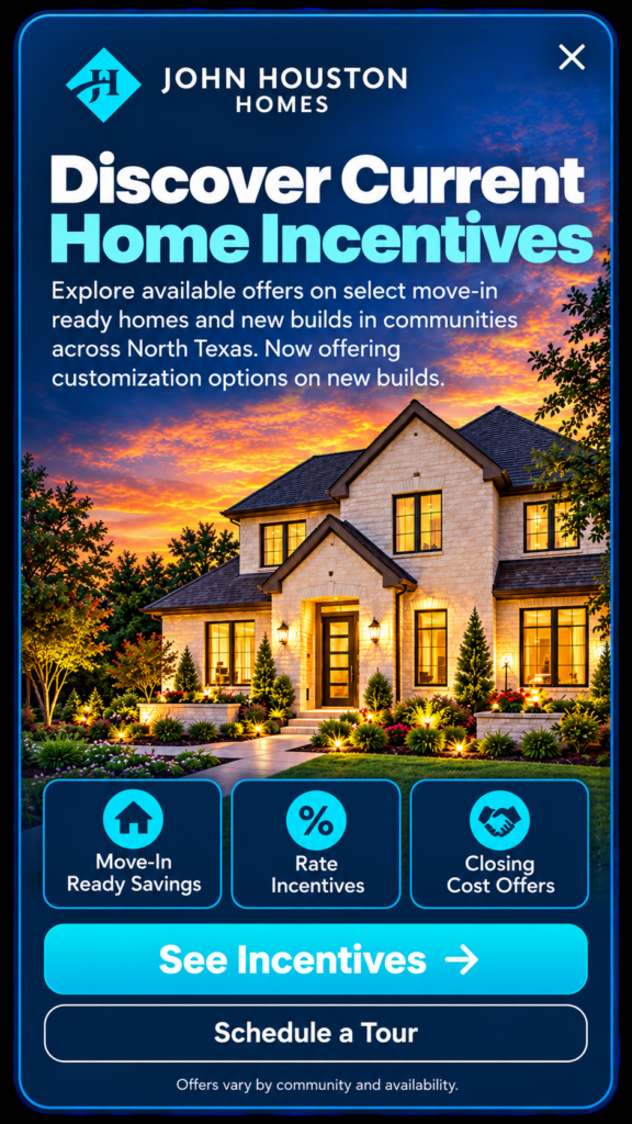 Luxury Home Incentives Popup ()